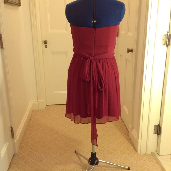 New Flirty Crimson Dress - Picture 3 of 9